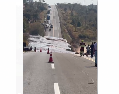 Imagem de compartilhamento para o artigo Após rompimento de barragem, KM 500 da estrada de Jaraguai está interditado; veja por onde desviar da MS Todo dia